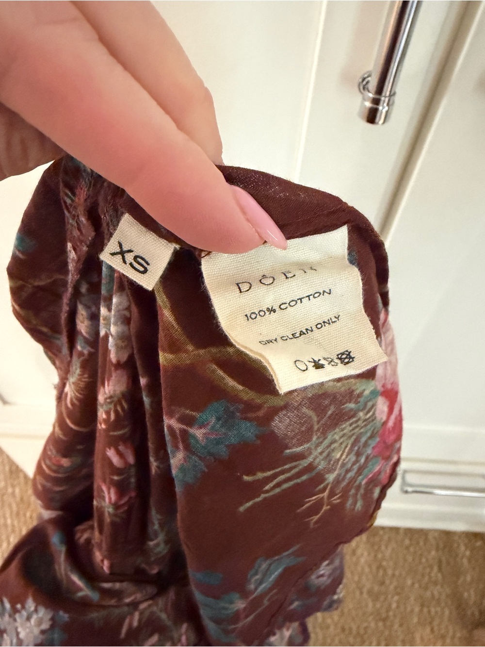Dôen Aster Dress Bordeaux Winter Floral XS - Picture 15 of 17